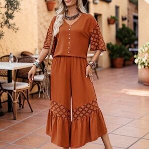 Women's Boho Set in Rust